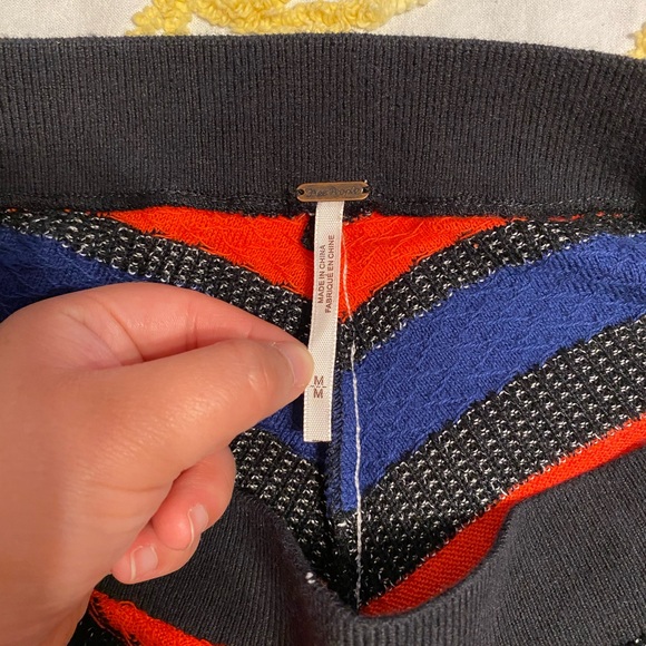 Free People Chevron Print Knit Material Skirt (NWT) - Picture 3 of 7